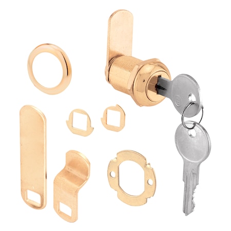 7/8-in Brass Die-Cast Drawer And Cabinet Lock